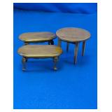 Wood Miniature Tables Lot