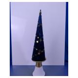 Blue Velvet Cone Tree Decor