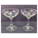 Bride & Groom Champagne Coupe Glass Set