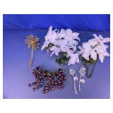 White Floral & Decorative Pick Assortment