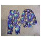 Purple Floral 2-Piece Pajama Lounge Set