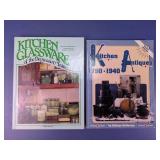 Kitchen Glassware & Antiques Books Lot