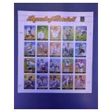 Legends of Baseball USPS Forever Stamp Sheet