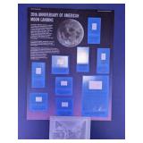 20th Anniversary Moon Landing Stamp Display Page