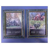 Wine Country Framed Vineyard Print Pair