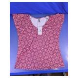 Mengpipi Floral Medallion Tunic Top