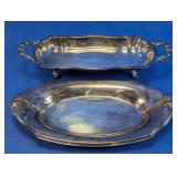 Webster Wilcox Silver Plate Tray & Platter Set