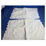 White Scalloped Edge Pillowcases Lot