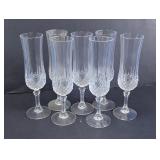 Cut Glass Champagne Flute Set