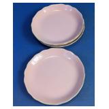 Vintage Pink Ceramic Scalloped Plates