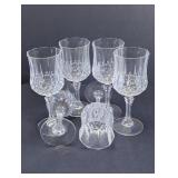 Cut Crystal Stemmed Wine Goblets
