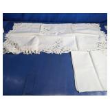 White Cutwork Table Linens Lot