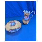 Floral Creamer & Bowl Set