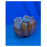 Brown Glazed Ceramic Pumpkin Decor
