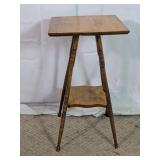 Vintage Wooden 2-Tier Spindle Leg Plant Stand