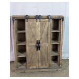 Rustic Wooden Barn Door Wall Cabinet