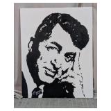 Signed Dean Martin Stencil Canvas Painting