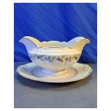 Royal Jackson Fine China Gravy Boat w/Plate