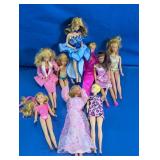 Fashion Doll Lot with Assorted Clothing