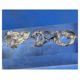 3 Designer Sterling Ring Samplers