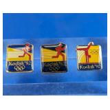 3 Vtg 1992 Kodak Olympic Pins
