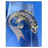 Silvertone Monet Koi Fish Brooch