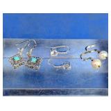 3 Vintage Sterling Earring Sets