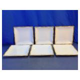 Clay Art Rattan Ceramic Square Plates Lot