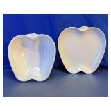 Pfaltzgraff White Apple Bowl & Plate Duo