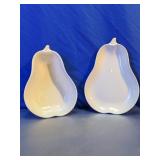 Pfaltzgraff White Pear Ceramic Dish Duo