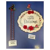 Winter Welcome Sign & Metal Decor Hanger