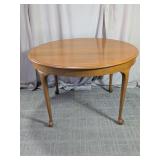 Vintage Round Wooden Extendable Dining Table