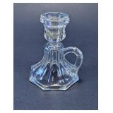Vintage Clear Glass Chamberstick Candle Holder