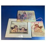 Vintage Style Cherub & Religious Decor Trio