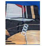 Abstract Geometric Fabric Shower Curtain