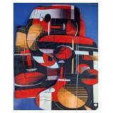 Abstract Geometric Bathroom Rug Set
