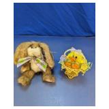 Stuffed Bunny & Chick Basket Decorations
