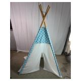 Kids Canvas & Wood Play Teepee Tent