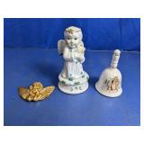 Angel Bell, Praying Hands Bell & Cherub Plaque
