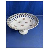 Floral Pedestal Candy Dish Basket