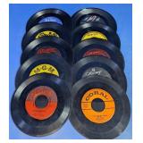 Assorted Vintage 45 RPM Vinyl Records
