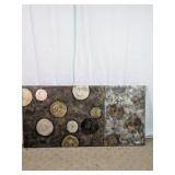 Large Abstract Textured Circles Canvas Wall Art
