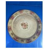Vintage Large Metal Floral Charger Plate