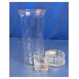 Collection of Clear Glass & Crystal Tableware Trio