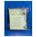 Golden Friendship Beveled Glass Picture Frame