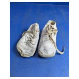 White Leather Baby Shoes Pair