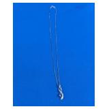 925 Sterling Silver and Diamond Pendant Necklace