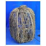 Rustic Woven Rattan Pumpkin Decoration