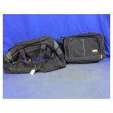 Black Duffle Bag and Messenger Briefcase Set