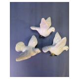 Porcelain Style Bird Clip Ornaments Lot